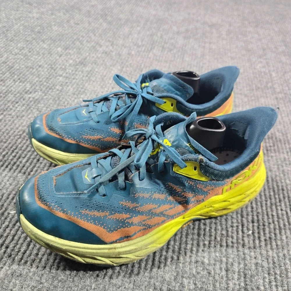 Hoka One One Speedgoat 5 Shoes Mens Size 10.5 Wide Blue Trail Running 1123159